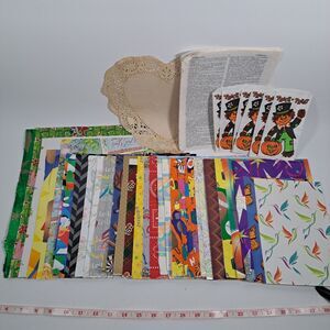 VTG Junk Journal Scrapbook 125 Craft Lot Paper Ephemera Supplies Wrapping Tiktok